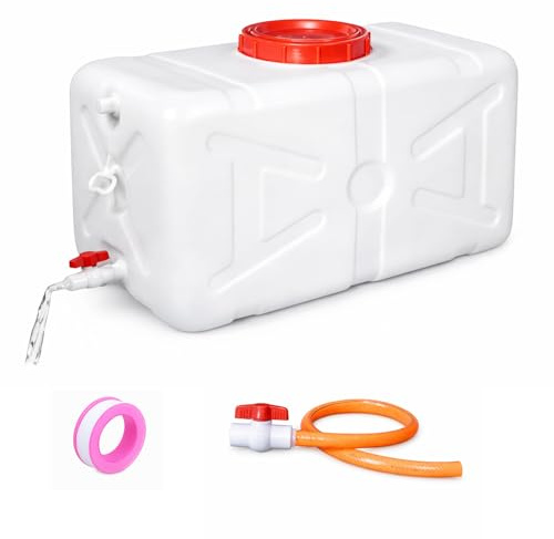 YUZINO Réservoir d'eau 50 l - Bidon d'eau potable en polyéthylène haute densité - Réservoir d'eau d'urgence - Convient pour les voyages, les randonnées et le caravaning