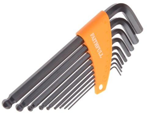 Faithfull Hex Key set (9) Metric Long Arm Ballend