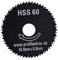 50mm Kreissägeblatt für Holz (Mini Handkreissäge) 50x11mm, 60 Zähne, Hochgeschwindigkeitsstahl, Schwarz, Kunststoff, Holz