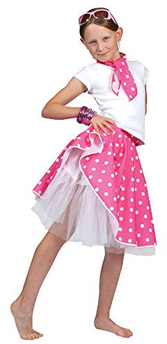 Vibrant Assorted Colours Rock ‘N’ Roll Skirt Kids Costume (Pack of 1) - Perfect for Dress Up, Parties, Music, World Book Day, & More