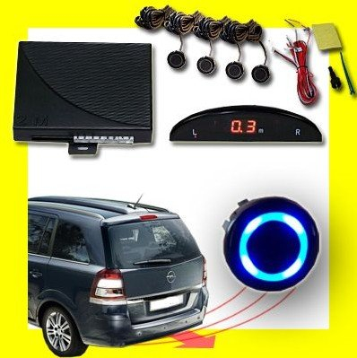 OCS.tec Kfz Auto Park Distance Control Einparkhilfe PDC Wireless Funk LED Blau AL4