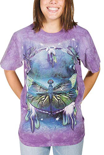 The Mountain Dragonfly Dreamcatcher Adult T-Shirt, Purple, 3XL