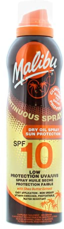 Malibu Continuous Spray Huile sèche avec protection solaire SPF 10 175 ml