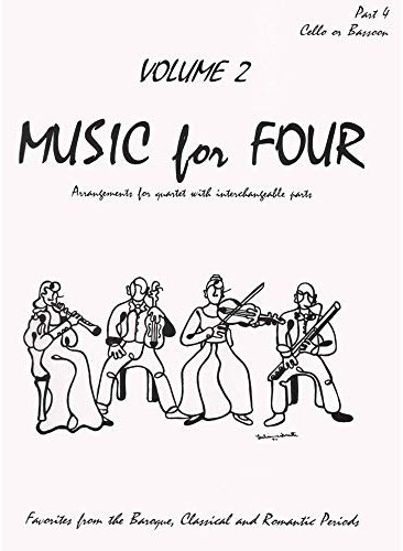 Music for Four, Volume 2 - Part 4 (Cello/Bassoon) - arranged by Daniel Kelley