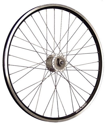 26 Zoll Vorderrad Zac2000 Hohlkammer geöst Shimano DH-C3000 Nabendynamo schwarz