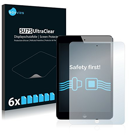 savvies Protection Ecran pour Apple iPad Mini 2 2013 (6 Pièces) - Film Protection Ultra Clair