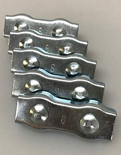 Weidezaun Zubehör Seilverbinder verzinkt Duplex für Seile bis 8mm (5er Pack)