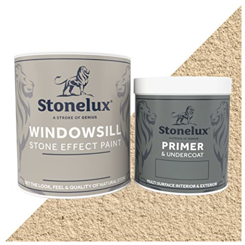 StoneLux Windowsill Paint - Stone Effect Paint - 1L & 500ml Primer (Magna)