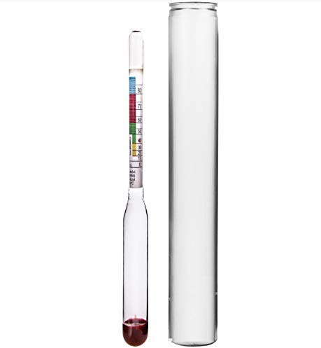 ALKOHOLMETER + MESSZYLINDER 0-86% vol. – Alkoholmessgerät Senkwaage Wodka Meter Dichtemesser Hooch Selbst Gebrautes Bier
