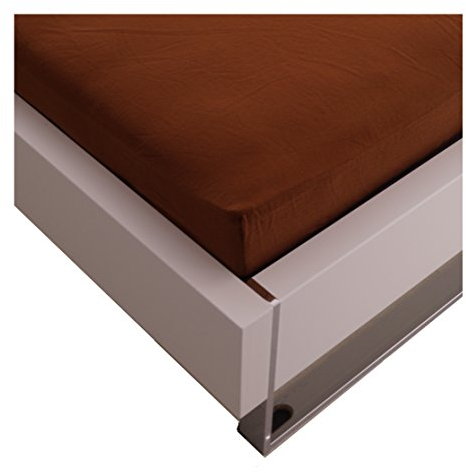 Julie Julsen Feinbiber Premium Spannbettlaken 180 x 200 cm Schokobraun