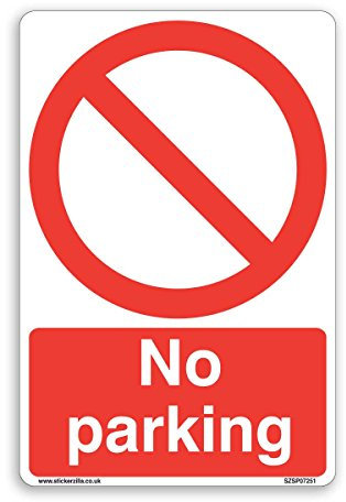 Cartello di divieto di parcheggio, formato A4, 200 mm x 300 mm