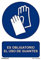 Normaluz RD20603 - Señal Adhesiva Es Obligatorio El Uso de Guantes Adhesivo de Vinilo, Azul, 20X30 cm