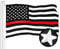 G128 Thin red line gestickte us-amerikanische Flagge 2x3 ft messingösen Honoring die Feuerwehr rettungssanitäter schwarz weiß rot us-Flagge