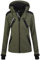 Rock Creek Damen Softshell Jacke Outdoorjacke Windbreaker Übergangs Jacke - Dunkelgrün - 36/S