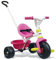 Smoby 740322 – Be Fun Dreirad rosa – Kinderdreirad mit Schubstange, Sitz mit Sicherheitsgurt, Metallrahmen, Pedal-Freilauf, für Kinder ab 15 Monaten, One Size