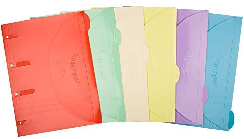 Djois, 119305 - Perforierte A4-Mappe, 102 Stück, Glänzender Karton, Mit Tabs, Kratzklappe, 6 Farben, Ideal für Büro, Zuhause, Schule, Thematische Ablage, Hergestellt in Frankreich, Praktisch
