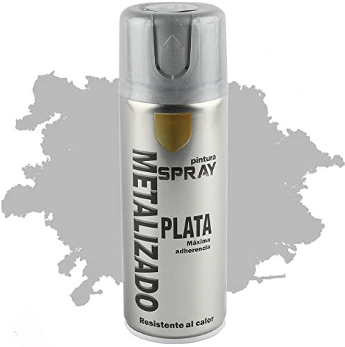 H HANSEL HOME Pintura Spray Plata Metalizado 400 Ml