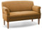 CAVADORE 2-Sitzer Küchensofa Malm, Sitzbank für Küche oder Esszimmer inkl. Armteilverstellung, Leichte Fleckentfernung dank Soft Clean, 152 x 97 x 78, Flachgewebe: gelb