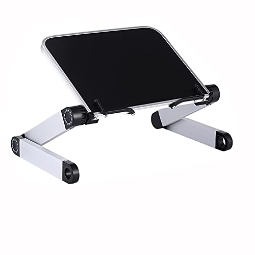 Silvotek Buchstaender - Winkel einstellbar leseständer höhenverstellbar, Kochbuchhalter mit Aluminiumarmen und Binderclips, buchständer für Dicke bücher, Rezept und iPad Laptop