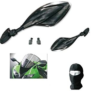 KOMPATIBEL MIT Suzuki SV 650 S Paar Fairing Spiegel FÜR Motorrad-RÜCKSICHT Spiegel Carbon Look + M.6 Attack KIT INKLUSIVE