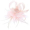 Zac's Alter Ego Bibi coloré avec plume sur clip et broche, rose pâle, taille unique