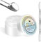 Lofuanna 15g Solid Gel Glue for Nail Tips, Rhinestone Art, Press-on Nails UV/LED Needed, 3D Sculpture Mold DIY Design with Stirring Rod (1Pcs)
