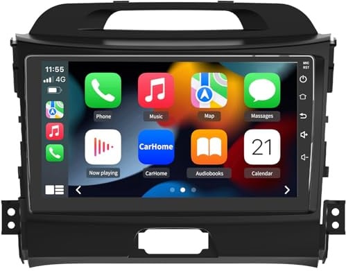 AWESAFE Autoradio Carplay pour Kia Sportage 2010-2016 HD écran Tactile 9” avec Carplay Android Auto Bluetooth WiFi USB Commande au Volant [2G RAM + 64G ROM]