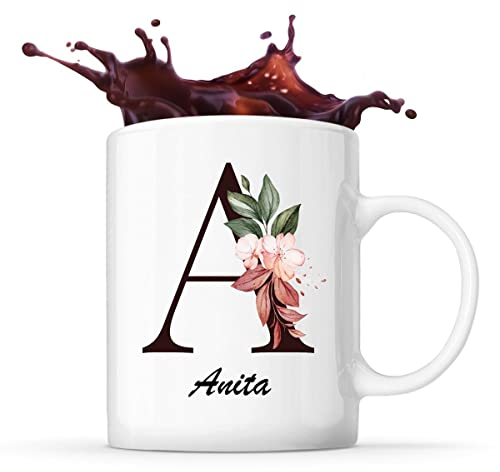 Tasse Anita Tasse | Vorname Tasse Buchstabe | Tasse Geschenkidee fürs Büro zum Geburtstag Jubiläum Kaffeetasse Bürotasse