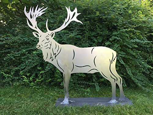 Terma Stahldesign Edelrost Gartenstecker Figuren Handmade Germany, tolle gartendeko aus Rost-Metall, deko rostoptik, Rostfiguren Tiere, rostfiguren Garten, Rostdeko (Hirsch)
