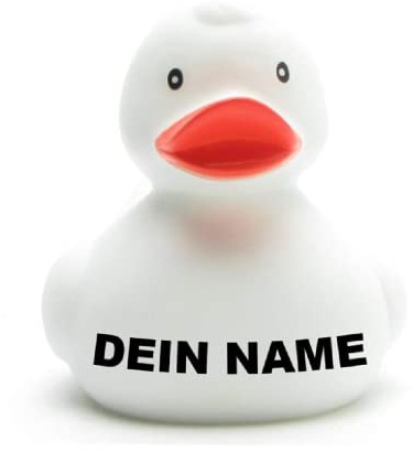 Badeente - personalisierbar (Weiss)