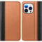 TUCCH Case for iPhone 14 Pro (6.1) 2022 5G, Protective PU Leather Wallet Phone Case with [RFID Blocking] Credit Card Holders[Shockproof TPU] Stand Cover Compatible with iPhone 14 Pro, Black & Brown