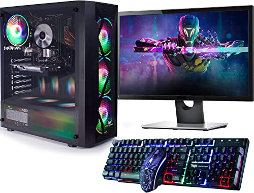 Veno Scorp Gaming PC Bundle 22” Set : Intel Core i5-16GB RAM, GTX 1650 4GB Graphics Card, 1TB HDD, Windows 11, Wi-Fi, Vortex 4 x ARGB FANS (Renewed)