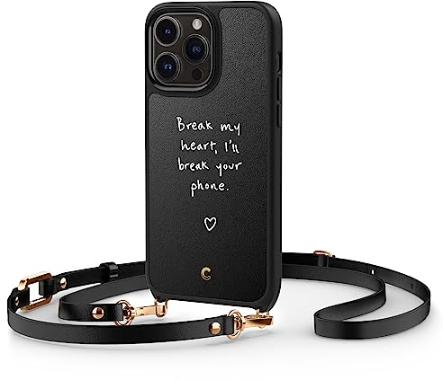 CYRILL Classic Charm Hülle kompatibel mit iPhone 14 Pro (Heartbreak - Schwarz)