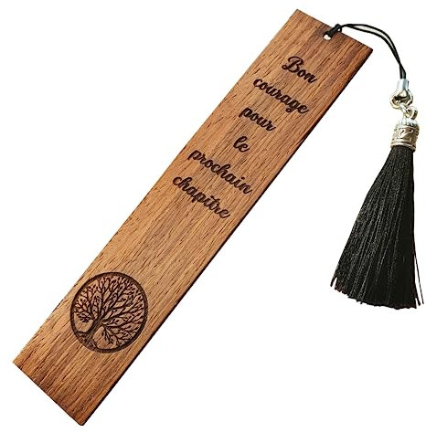 EQUIK PRODUCTS Signet en bois | Cadeau de fin d'année et Pour Retraite, Pot de Départ Collègue de Travail, Pour Maîtresse | Marque-page en bois naturel | Marqueur de livres | pour les lecteurs