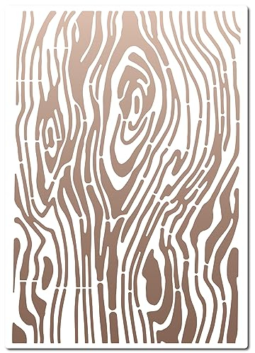 GORGECRAFT Holzmaserung-Schablonen 29.7X 21cm Holzmaserung Kuchen-Vorlagen Wiederverwendbar Schild Quadratische Schablone Ausgehöhlte Zeichnungsvorlage Zum Malen Holz Wand Scrapbooking Karten Boden