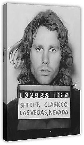 Sänger-Songwriter – Jim Morrison Leinwand-Poster, Wandkunst, Dekor, Bild, Gemälde für Wohnzimmer, Schlafzimmer, Dekoration, Rahmen-Stil, 60 x 90 cm
