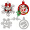 BHGT 2 Stück Stanzschablonen Weihnachten als Fotorahmen Weihnachtsbaumschmuck Anhänger Weihnachtskugeln Schneeflocke Deko für Weihnachtsbaum Prägeschablonen Stanzformen