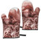 Blush Pink Floral Oven Gloves,Heat Resistant Baking Mitts Non-Slip Kitchen Oven Mitts 1 Pair