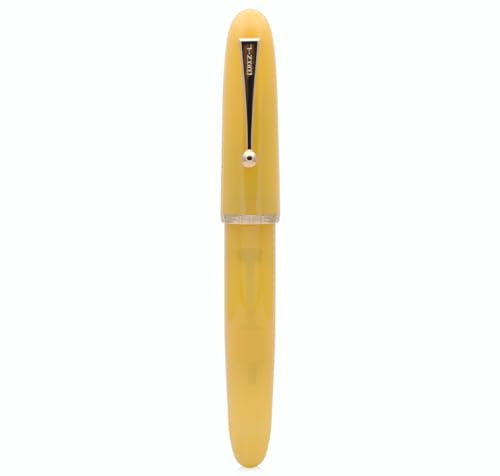 JINHAO DADAO 9019 Fountain Pen Acrylic Ink Pen with Ink Converter (Medium Nib, Transparent Yellow)