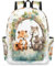 TropicalLife Niedlicher Tier-Fuchs-Eichhörnchen-Rucksack für Kinder, Mädchen, Jungen, Kinder, multifunktionaler Kleinkind-Rucksack, Schule, Büchertasche, Reisen, lässiger Tagesrucksäcke, farbig, L