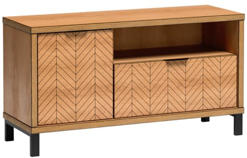 Lomadox Lowboard TV-Board Fernsehschrank TV Unterschrank Wohnzimmerschrank Medienschrank modern in Eiche
