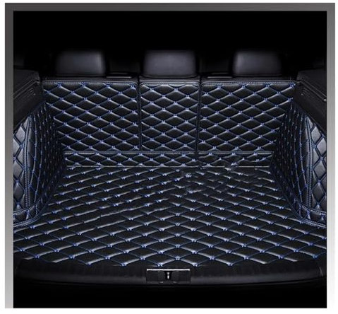 TAOMYDS Kofferraummatten Für Kodiaq 5 Sitze 2017 2018-2023 Auto-Innenraumschutzzubehör Vollständige Abdeckung Kofferraummatte Antifouling-Pads Auto Kofferraumwanne(Black Blue-Trunk)