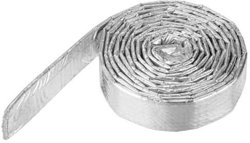 QUARKZMAN Gaine Thermique Aluminisée 1/2 Id X 5,9ft Aluminium Métallique Fibre Verre Gaine Thermique pour Conduites Carburant Câbles Câblage Électrique