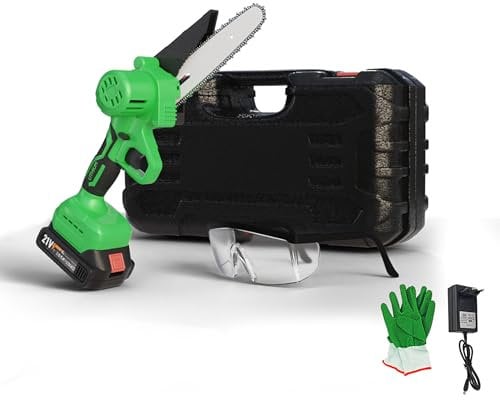 Hammersmith PocketSaw mit LED-Licht - VORGÄNGERVERSION - Akku-Mini-Kettensäge - Handkettensäge inkl. umfangreichem Zubehör - Kettensäge - kabellos & wiederaufladbar - 21V Lithium-Ionen-Akku