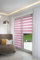K-home® Klemmfix Doppelrollo Madrid ohne Bohren Farbverlauf Pink B80 x H200 cm