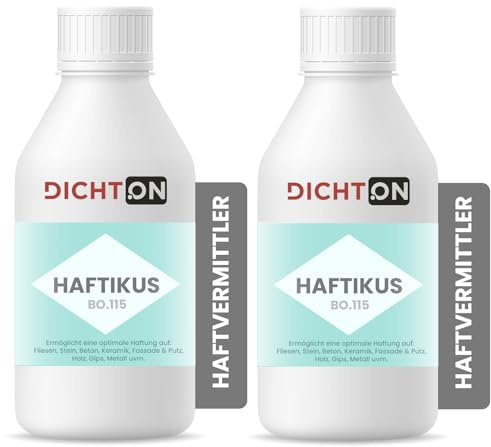 Haftvermittler Haftbrücke - flüssigen Zusatz in die Farbe geben und fertig - optimale Haftung auf verschiedenen Untergründen und Anstrichen - spart Zeit & Grundierung - DICHTON BO.115 (2 x 30ml)
