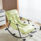 Cozykimo Schaukelstuhl Wohnzimmer, Stillsessel schaukelstuhl mit Liegefunktion, Schaukelsessel mit Verstellbares Fussteil und RüCkenlehne, Schaukelstühle Rocking Chair Schlafzimmer (Light Green)