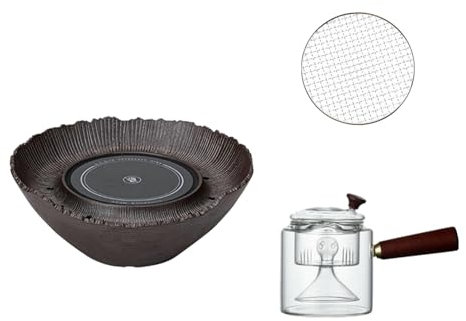 Estufa eléctrica de cerámica para interiores, tetera, estufa + olla con mango lateral