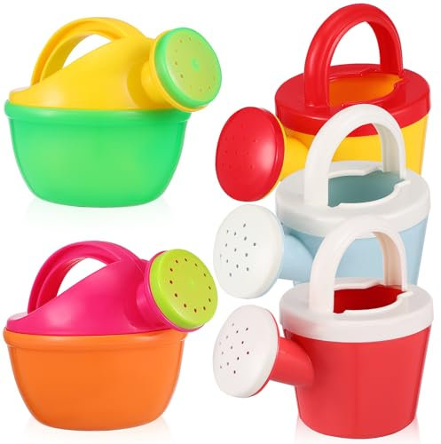 Kisangel 5er Set Kleine GießKanne Kinder Aus Plastik - Mini GießKanne Kinder Giesskanne Klein FüR Pzuhause Und Garten, Indoor/Outdoor Spielzeug