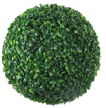 AMSLSIU Bola de planta artificial para interior o exterior con apariencia realista Plantas de bola de cúpula de césped artificial de plástico respetuosas con el medio, verde 40cm